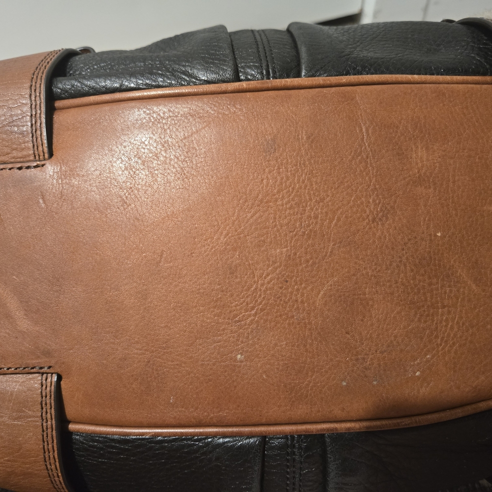 Vintage Michael Kors Harness Black Pebbled Leather Handbag with Gold Accents - Picture 6 of 7